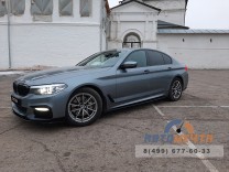 Накладки под пороги (Лезвия, ЧЕРНЫЙ ЛАК) BMW 5-series (G30). Аналог накладок М-порогов (OEM 51192447015 и 51192447016)-0